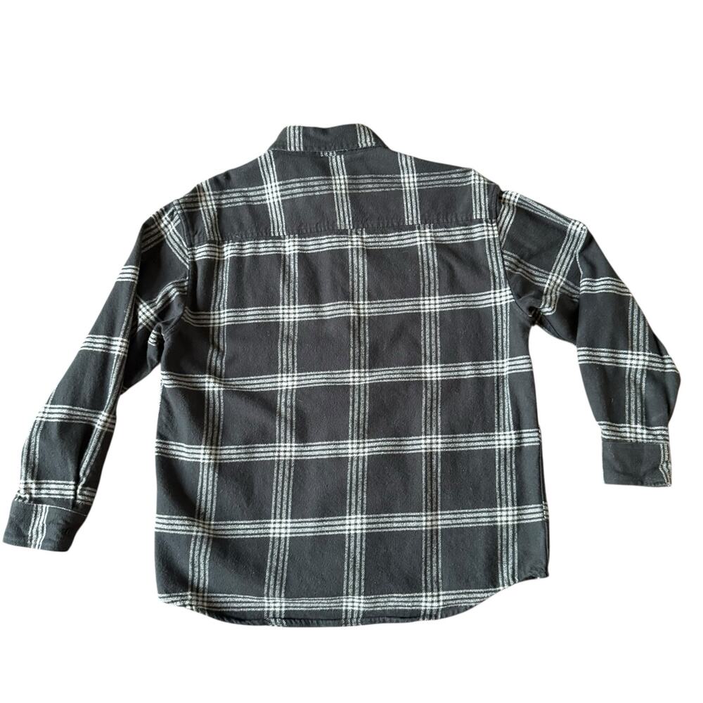 American Eagle Men's Black & White Checkered Long Sleeve Flannel Shirt - Size‎ M - Picture 5 of 9